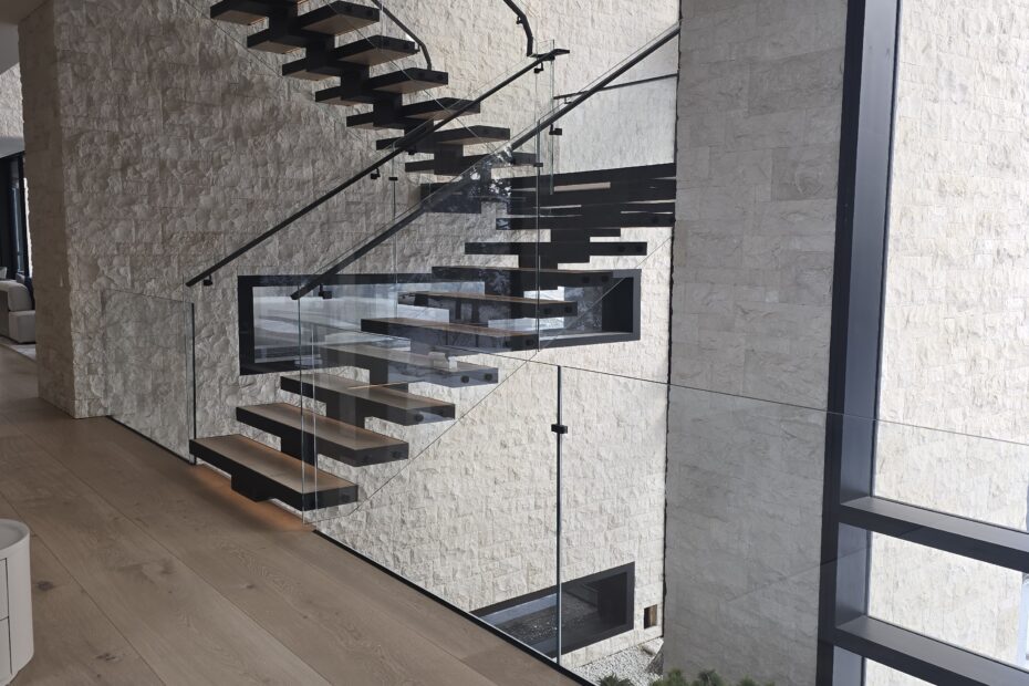 Stone veneer installation in Calgary